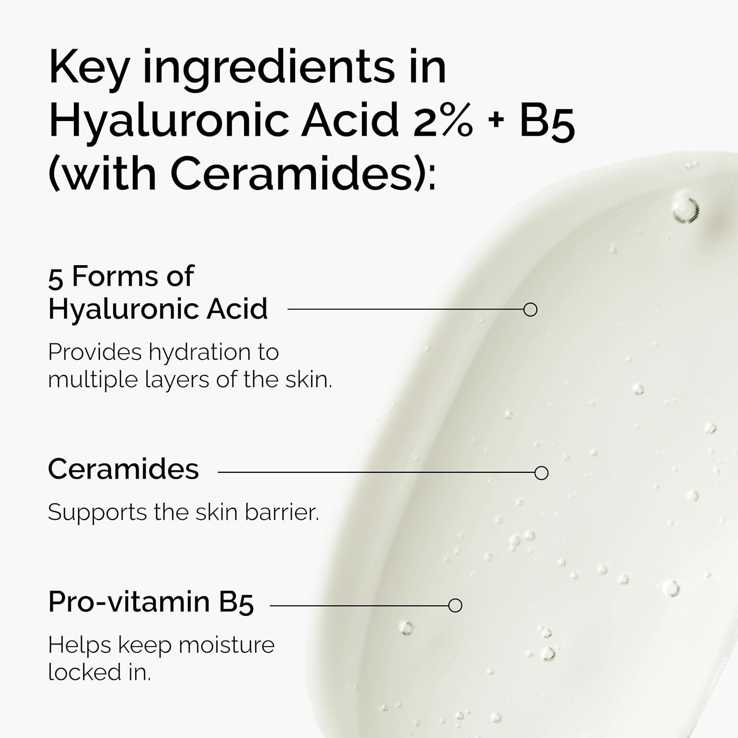 The Ordinary Hyaluronic Acid 2% + B5 (with Ceramides), Multi-Depth Hydration Serum for Plumper, Smoother & Hydrated Skin - Image 4