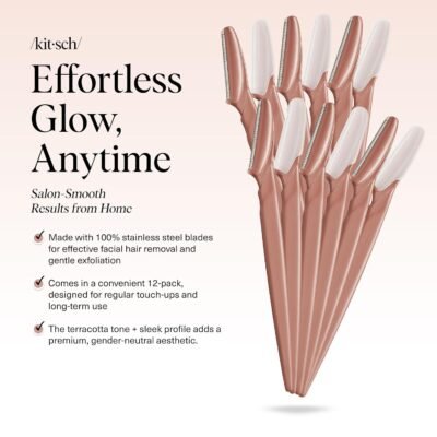 Alternative view of Kitsch Dermaplaning Razor for Women & Men - Professional Face Razors & Exfoliating Facial Dermaplaner