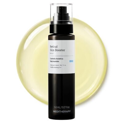 MEDITHERAPY Retinal Skin Booster Serum with Retinaldehyde, Niacinamide & Cica, Korean Hydrating Face & Body Serum for Dull & Uneven Skin
