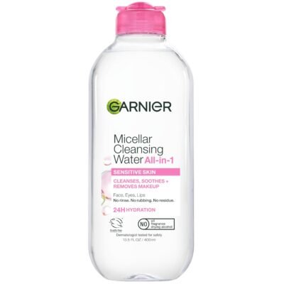 Garnier SkinActive Micellar Cleansing Water, Hydrating Facial Cleanser & Makeup Remover