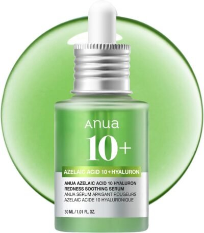 Anua Azelaic Acid 10 Hyaluron Redness Soothing Serum, Lightweight Blemish & Oil Care Facial Serum