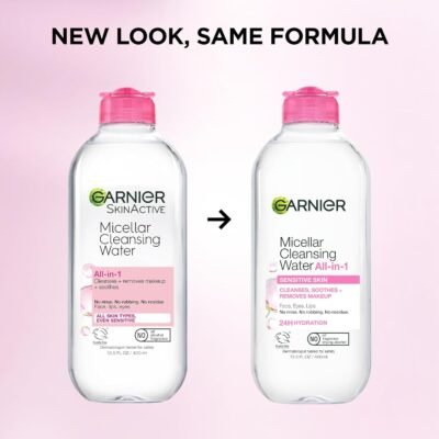Garnier SkinActive Micellar Cleansing Water, Hydrating Facial Cleanser & Makeup Remover - Image 10