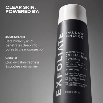 Paula's Choice SKIN PERFECTING 2% BHA Liquid Exfoliant, Gentle Salicylic Acid Facial Exfoliator for Blackheads, Enlarged Pores & Fine Lines - Image 7