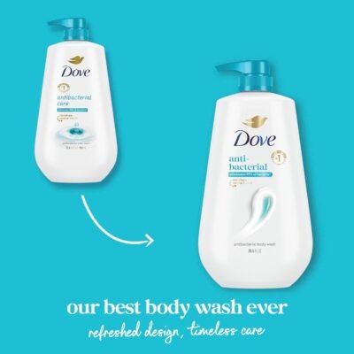 Dove 24hr Lotion Antibacterial Body Wash with Pump, Eliminates 99% of Bacteria & Protects Skin from Dryness - Image 3