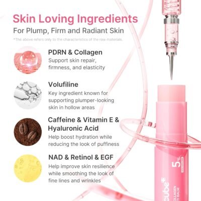 medicube PDRN Pink Collagen Volume Multi Balm Stick, Plumping & Radiance Line Care for Face & Body - Image 5