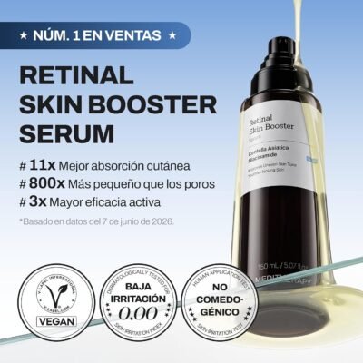 MEDITHERAPY Retinal Skin Booster Serum with Retinaldehyde, Niacinamide & Cica, Korean Hydrating Face & Body Serum for Dull & Uneven Skin - Image 2