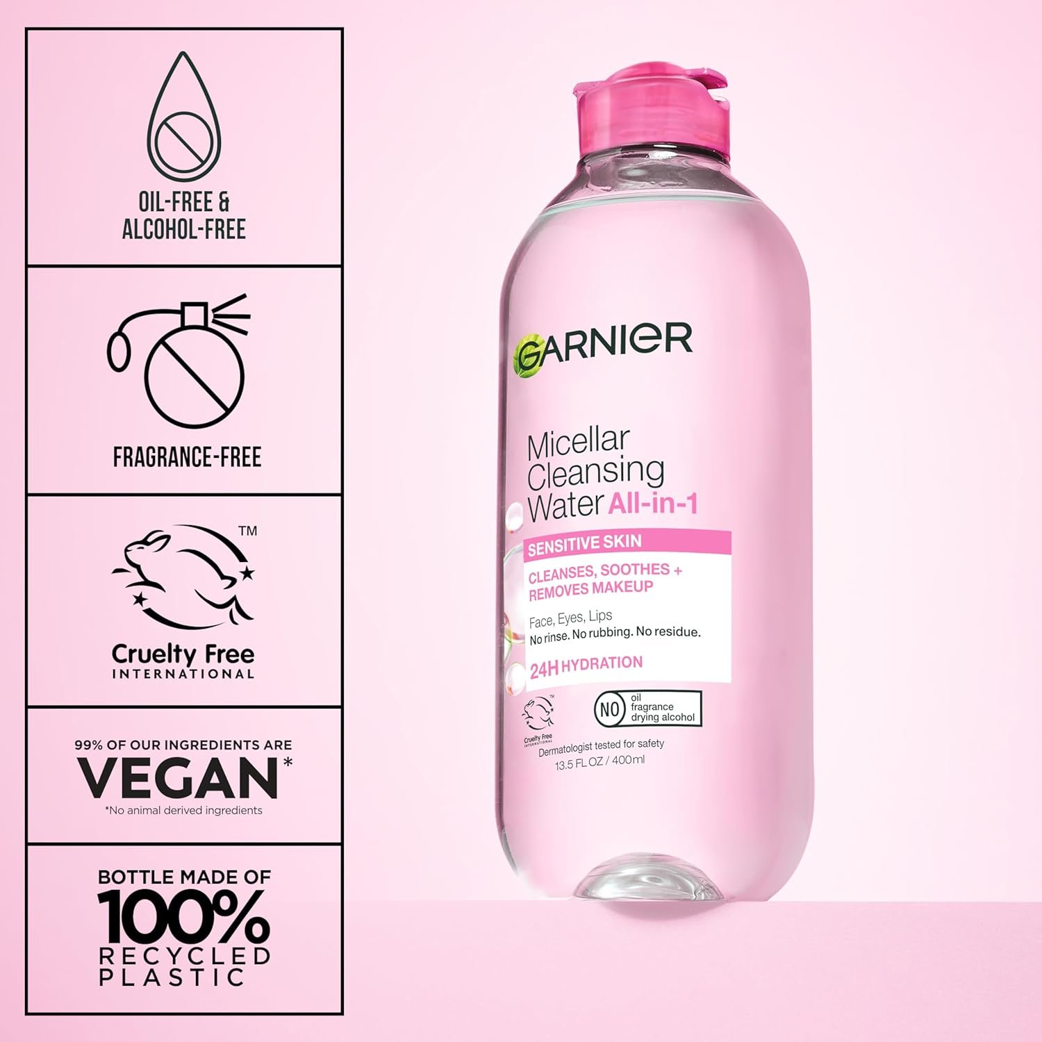 Garnier SkinActive Micellar Cleansing Water, Hydrating Facial Cleanser & Makeup Remover - Image 6