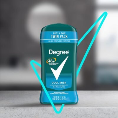 Degree Men Original Antiperspirant Deodorant, Cool Rush 48-Hour Sweat & Odor Protection, Invisible Solid - Image 6