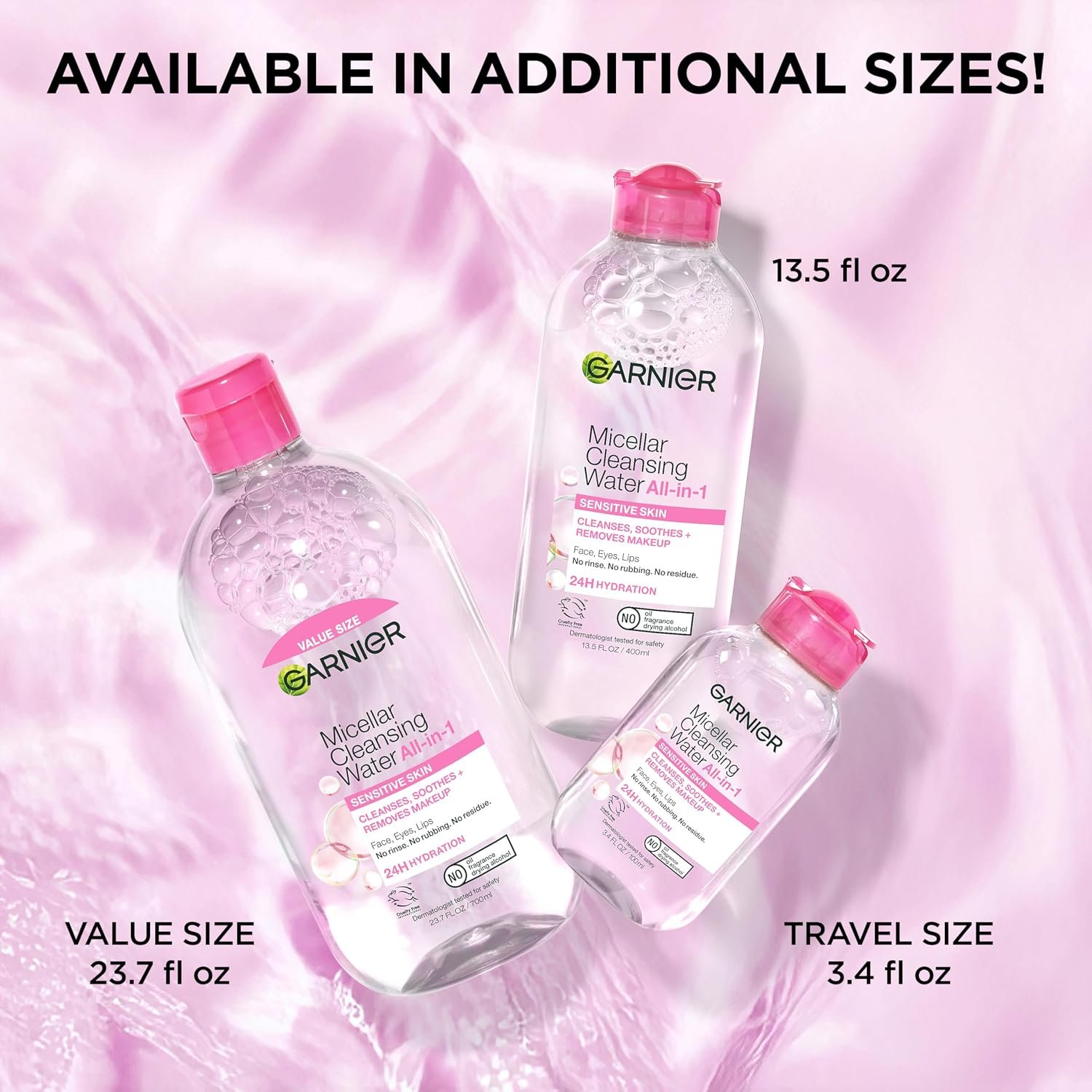 Garnier SkinActive Micellar Cleansing Water, Hydrating Facial Cleanser & Makeup Remover - Image 8
