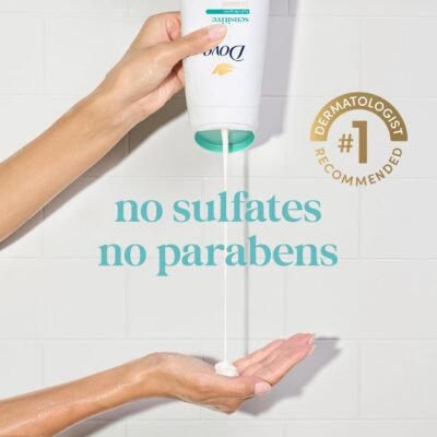 Dove 24hr Lotion Body Wash Sensitive Skin with Pump, Hypoallergenic Body Wash with MicroMoisture Technology for 24-Hour Hydration - Image 5