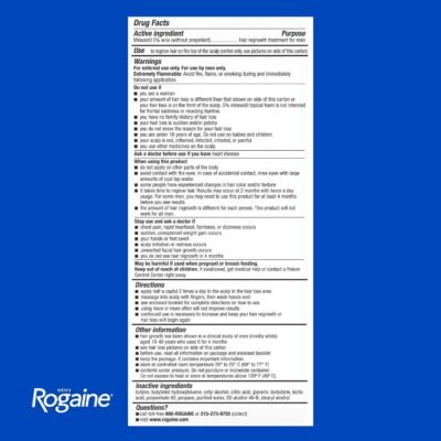Men's Rogaine 5% Minoxidil Topical Foam, Unscented Hair Loss & Regrowth Treatment for Thicker Hair - Image 9