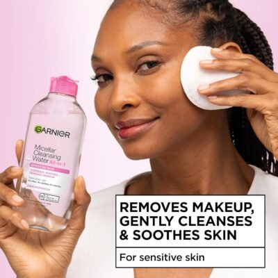 Garnier SkinActive Micellar Cleansing Water, Hydrating Facial Cleanser & Makeup Remover - Image 3